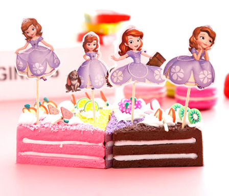 Tortový zápich PRINCEZNÁ SOFIA (24ks)