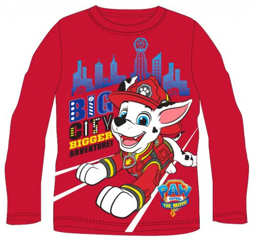 Tričko s dlhým rukávom PAW PATROL Marshall červené - 8r.