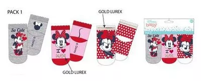 Ponožky 3ks MINNIE - 0-6m.