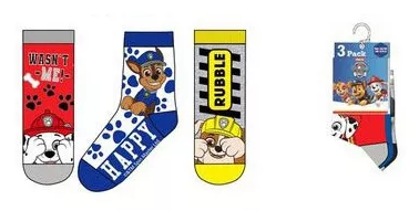 Ponožky 3ks PAW PATROL chlapci - 31/34