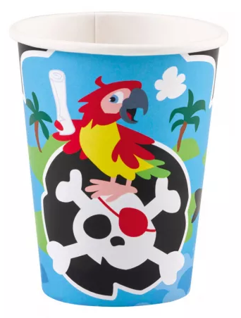 Papierový pohár 250ml PIRÁTI