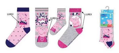Ponožky 3ks PEPPA PIG - 31/34