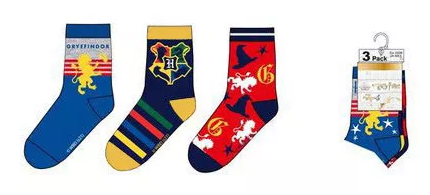 Ponožky 3ks HARRY POTTER modré - 23/26