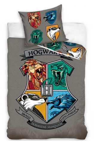Obliečky 140x200 HARRY POTTER šedé