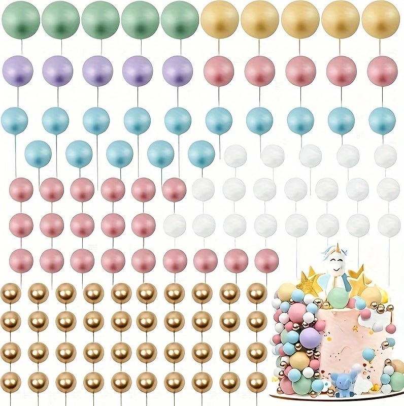 Tortový zápich GULIČKY pastel (115ks)