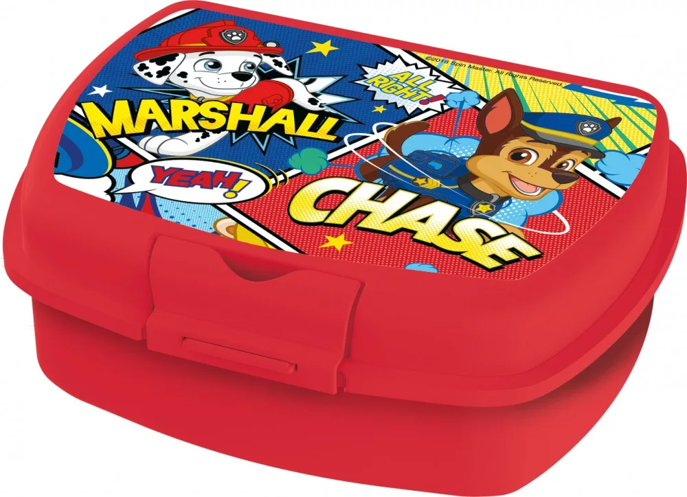 Desiatový box PAW PATROL červený