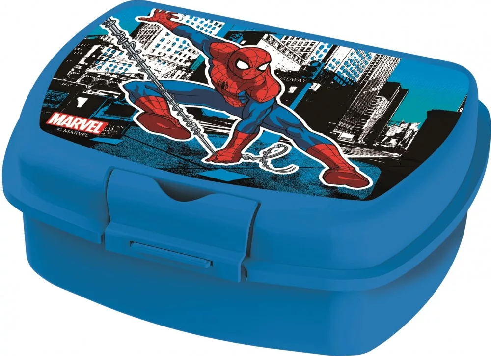 Desiatový box SPIDERMAN modrý