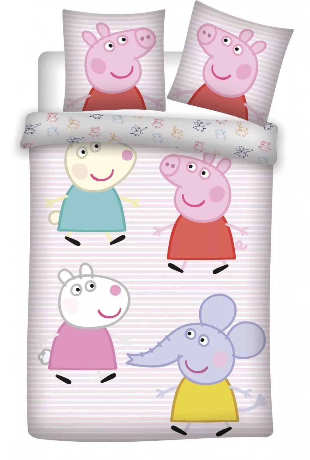 Obliečky do postieľky 100x135 PEPPA PIG priatelia