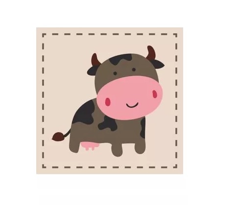 Uterák 30x30 KRAVIČKA