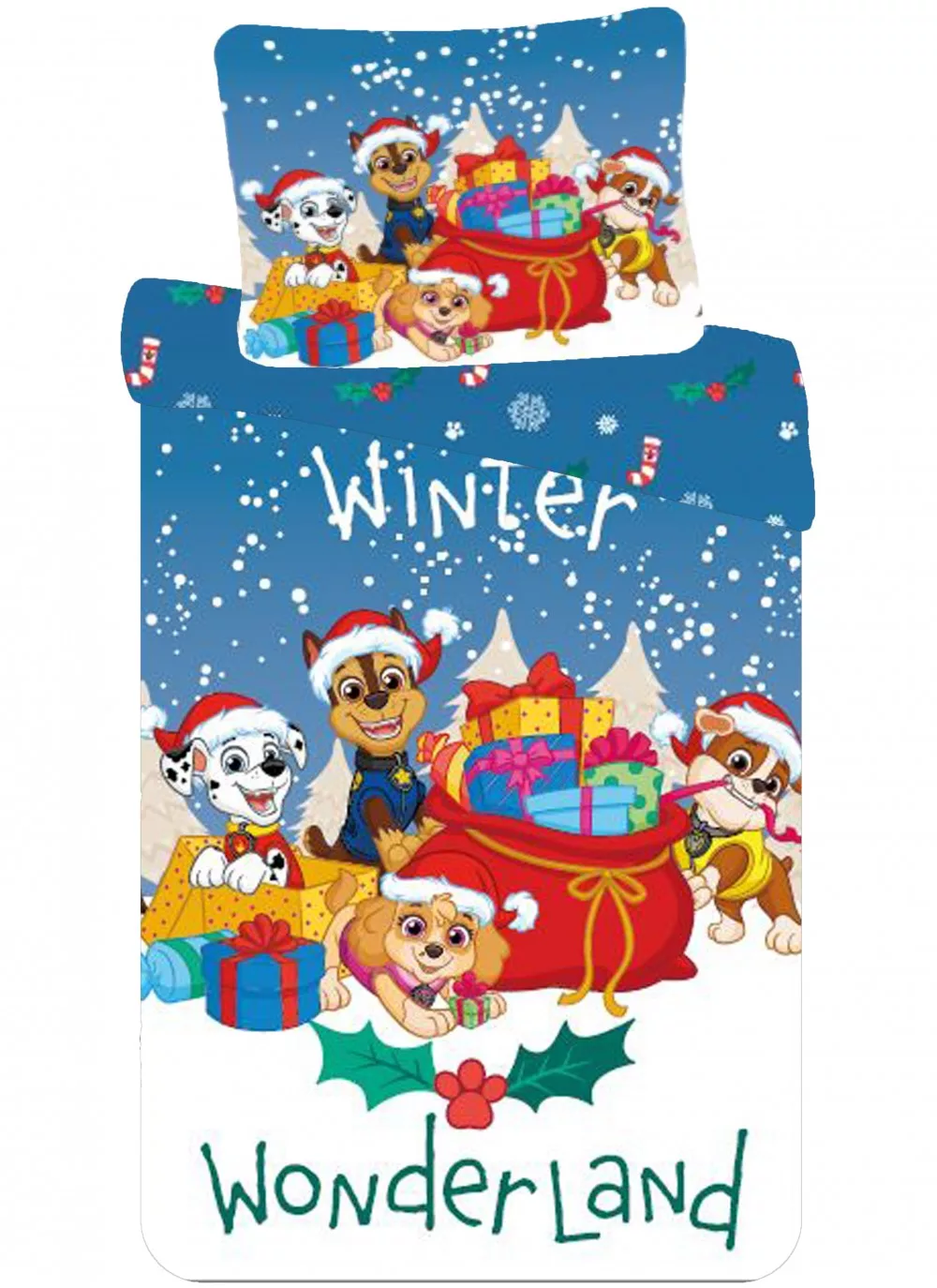 Obliečky 140x200 PAW PATROL vianoce