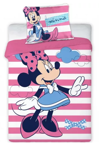 Obliečky do postieľky 100x135 MINNIE pásik 01
