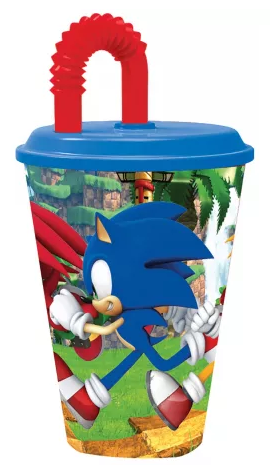 Plastový pohár so slamkou SONIC
