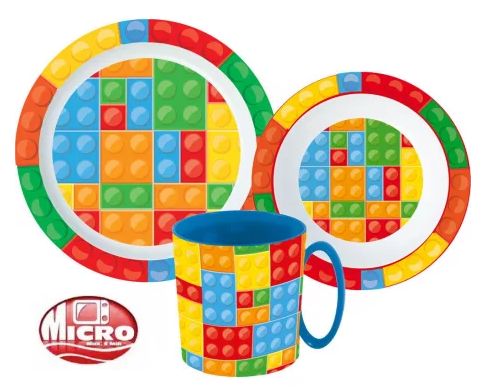 Jedálenský set - plast LEGO 01