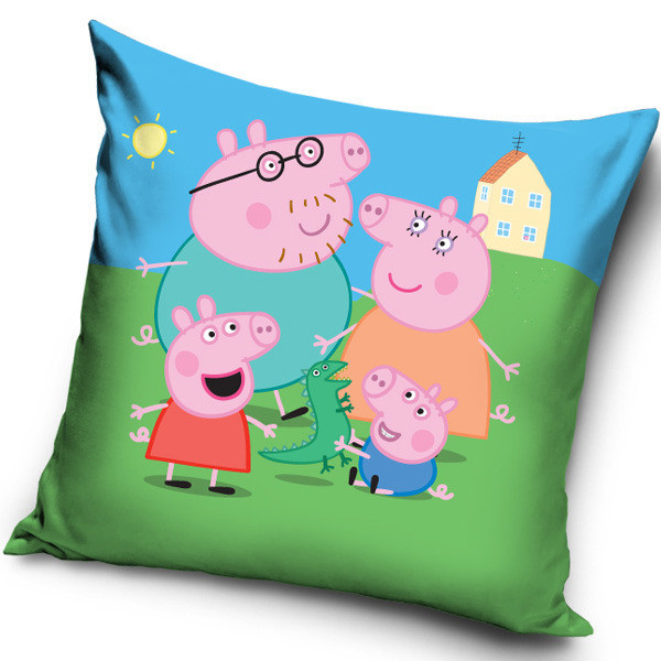 Obliečka na vankúšik 40x40 PEPPA PIG rodina