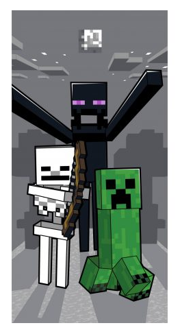 Osuška 70x140 MINECRAFT šedá