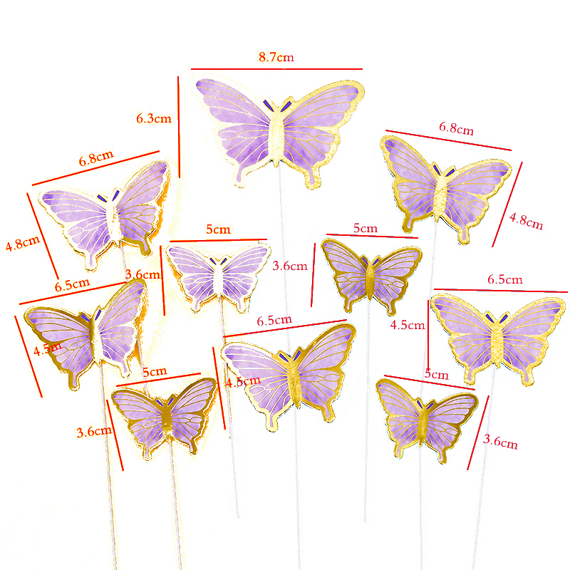 Tortový zápich MOTÝLE modrofialové