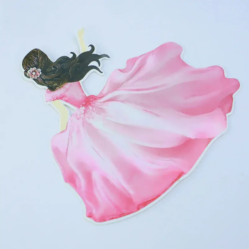 Tortový zápich SLEČNA + MOTÝLE ružová (12ks)