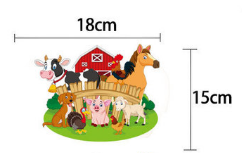 Tortový zápich ZVIERATKÁ na dvore