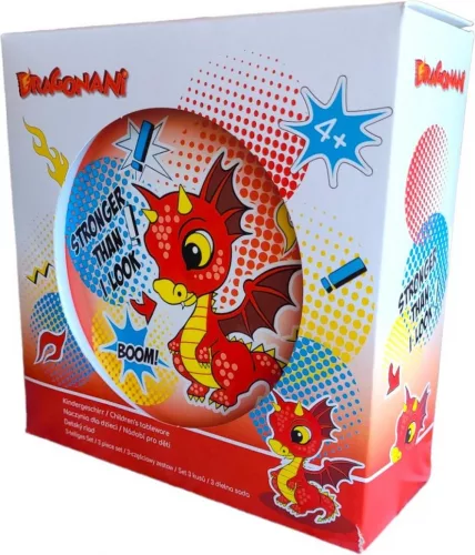 Jedálenský set v krabičke - plast DRAGON boom