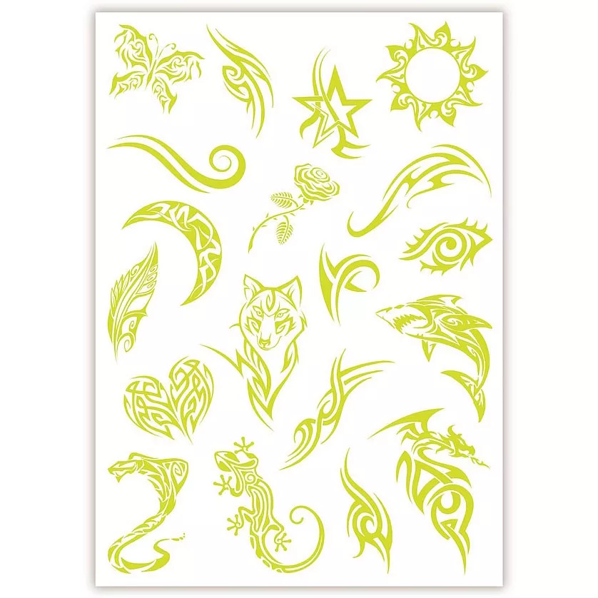 Žiariace tetovanie VLK