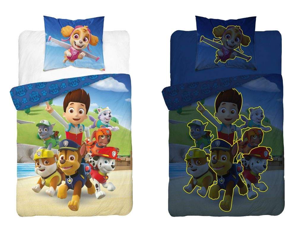 Obliečky 140x200 PAW PATROL partia - svietiace