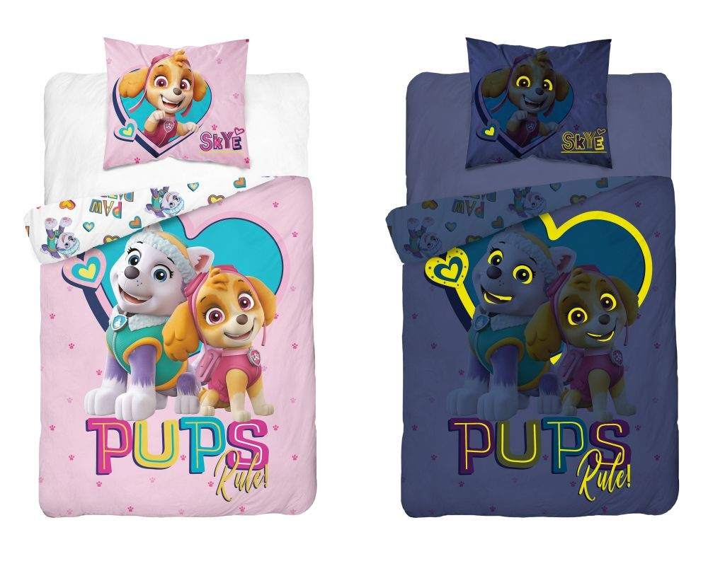Obliečky 140x200 PAW PATROL pups - svietiace