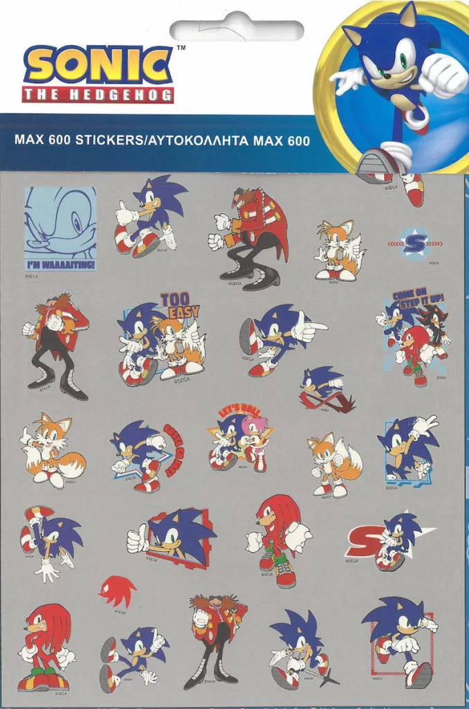 Sada nálepiek SONIC (600ks)