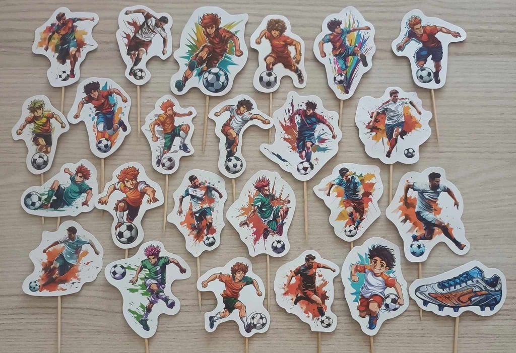 Tortový zápich FUTBAL (15ks)