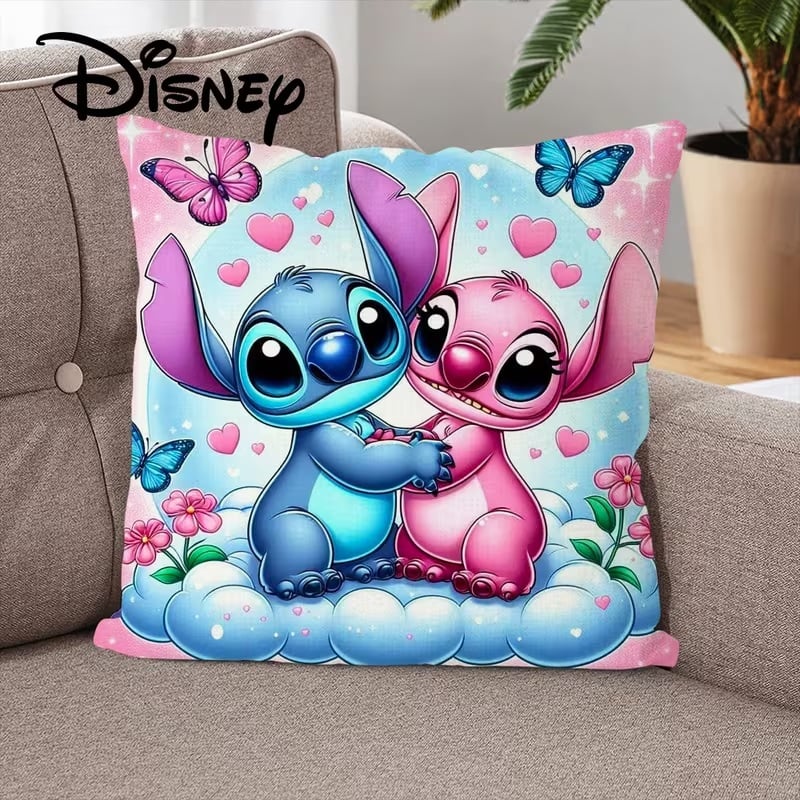 Obliečka plyšová na vankúšik 40x40 LILO a STITCH  love