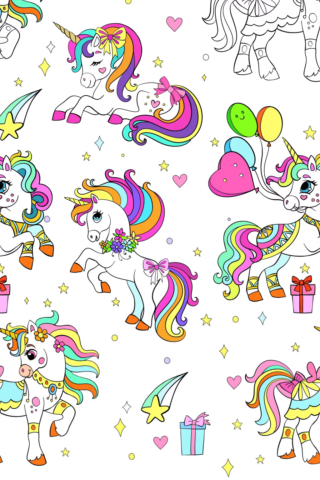 Obrus 120x180 JEDNOROŽEC color