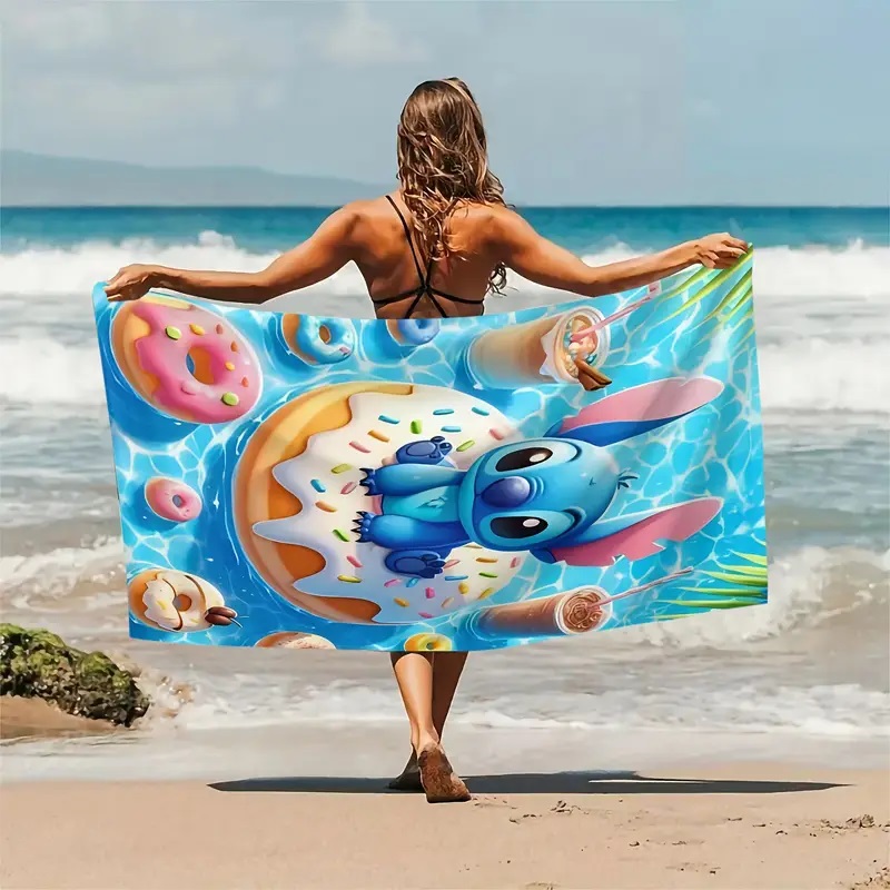Osuška 70x150 LILO A STITCH donut (rýchloschnúca)