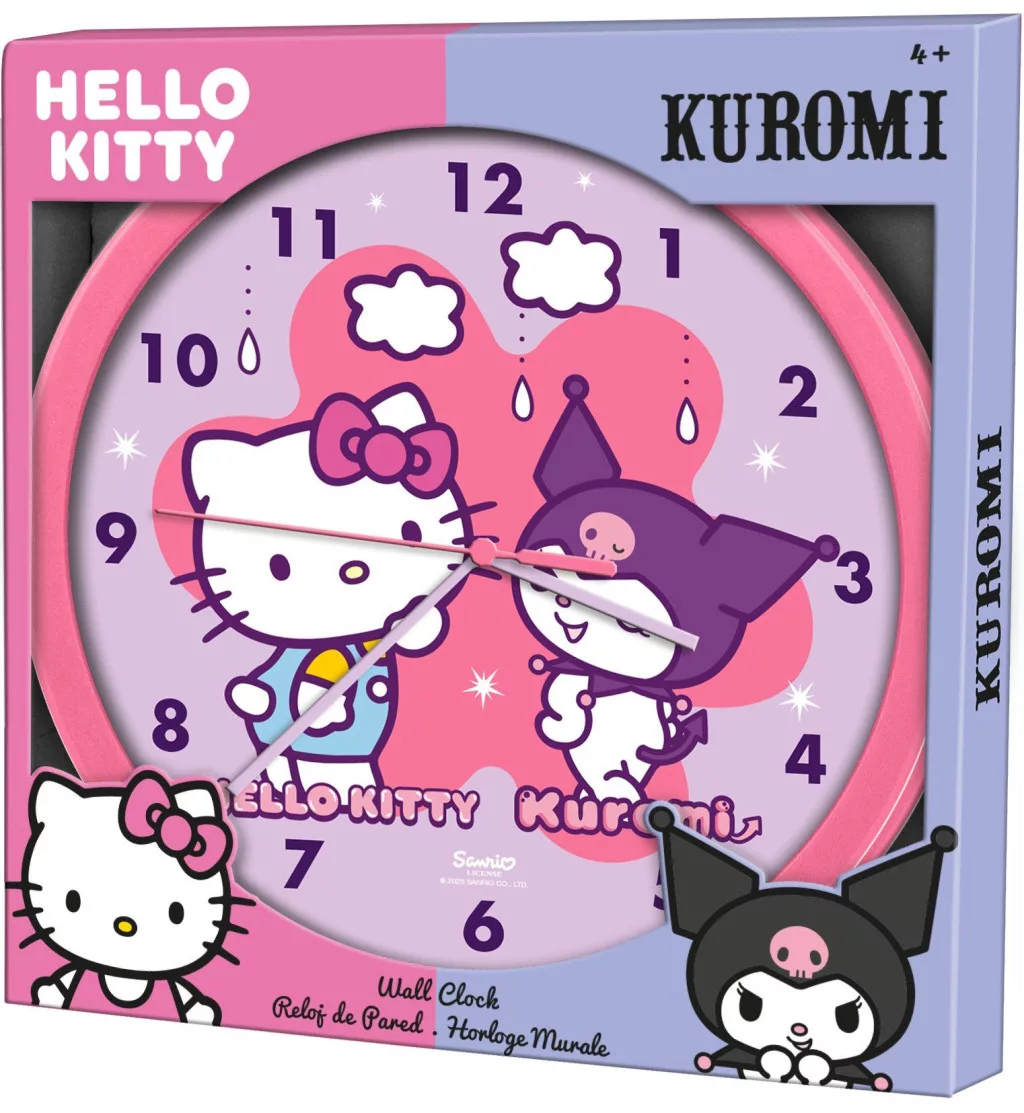 Nástenné hodiny HELLO KITTY kuromi