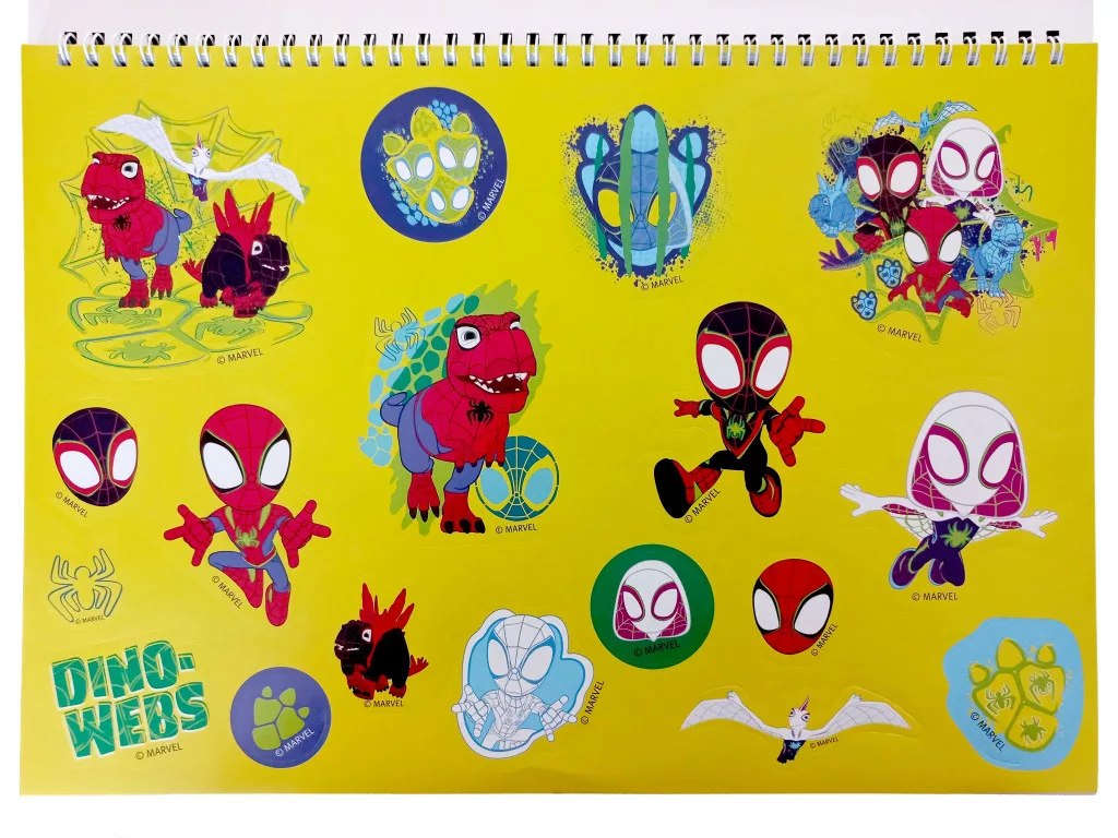 Špirálový skicár + nálepky SPIDERMAN