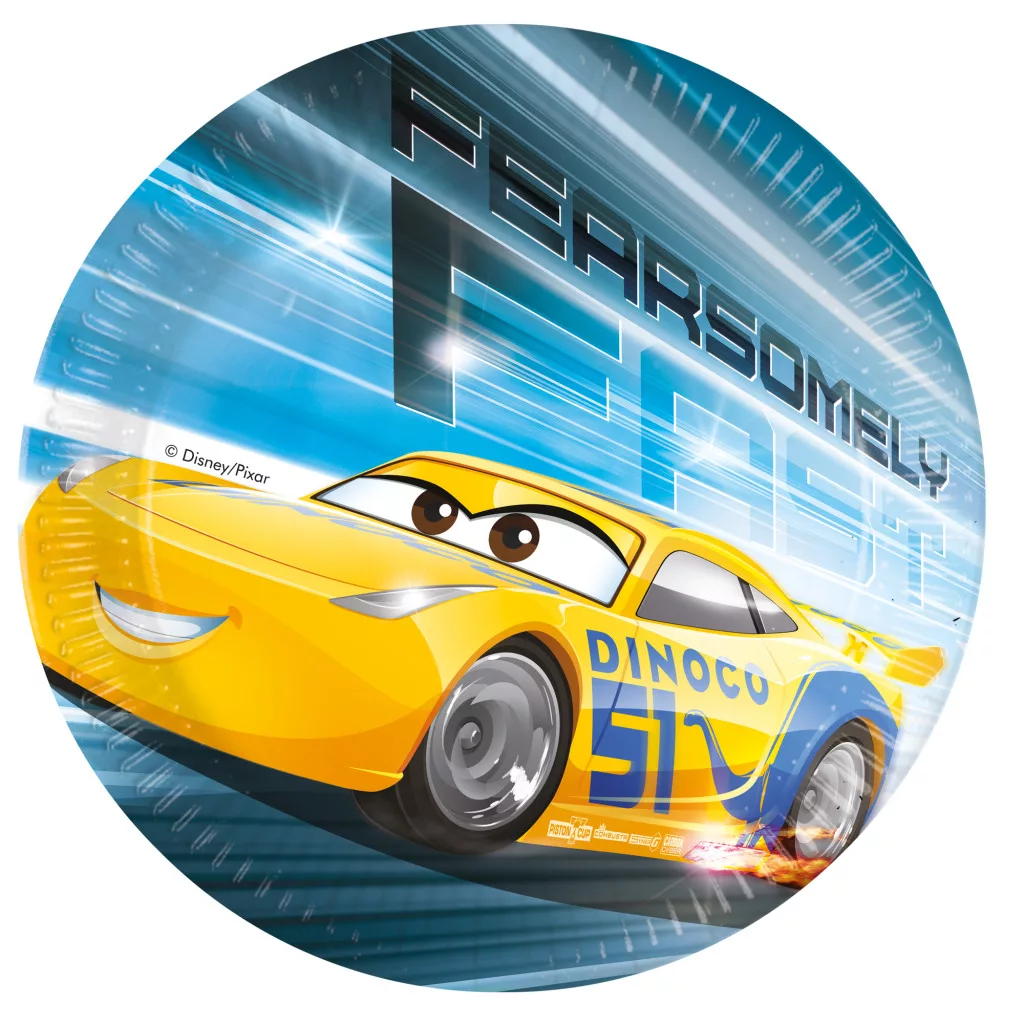 Papierový tanier 20cm CARS rýchlosť