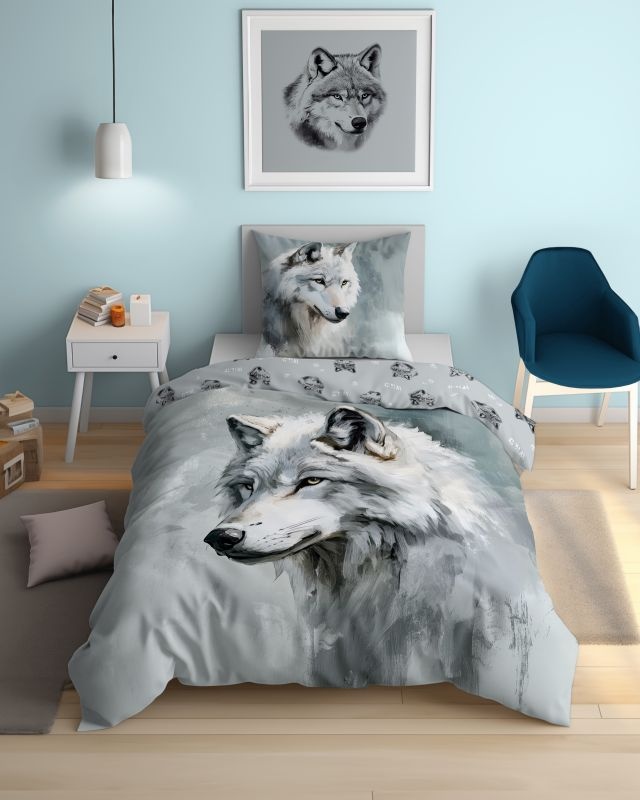 Obliečky 140x200 VLK akvarel