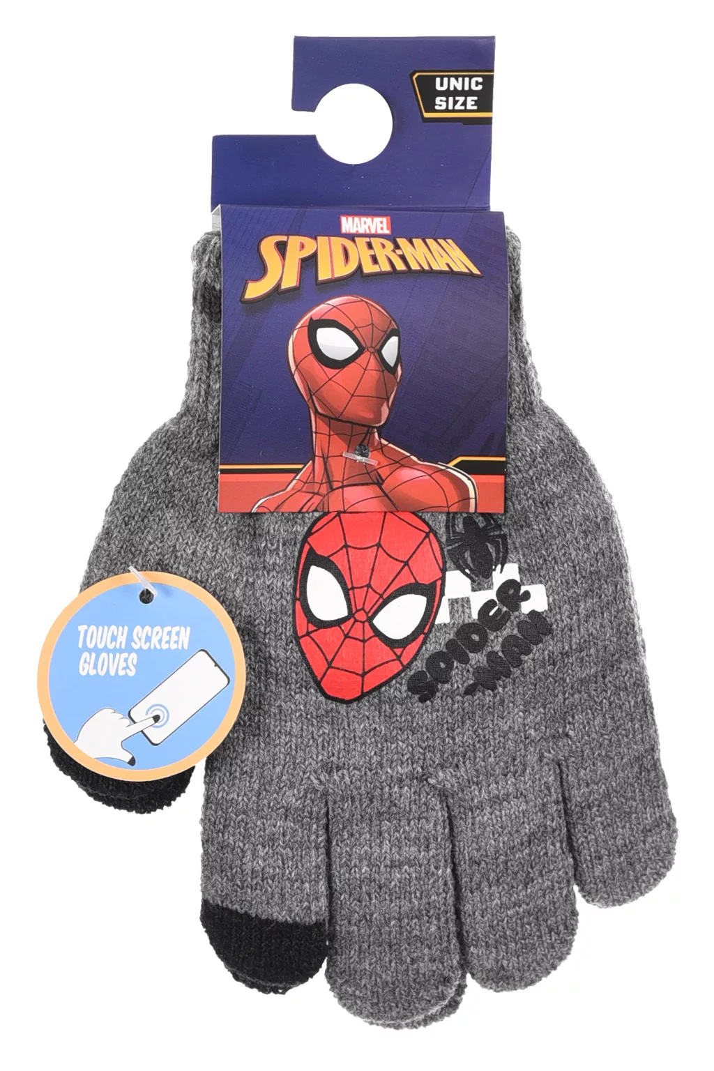 Rukavice SPIDERMAN šedé - touchscreen