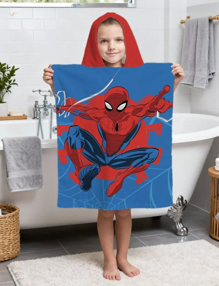 Pončo 50x115 SPIDERMAN pavučina
