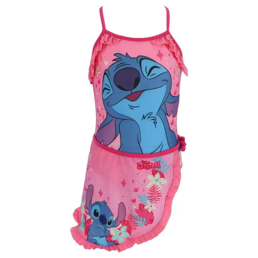 Plavky so sukňou LILO A STITCH pink - 5/6r.