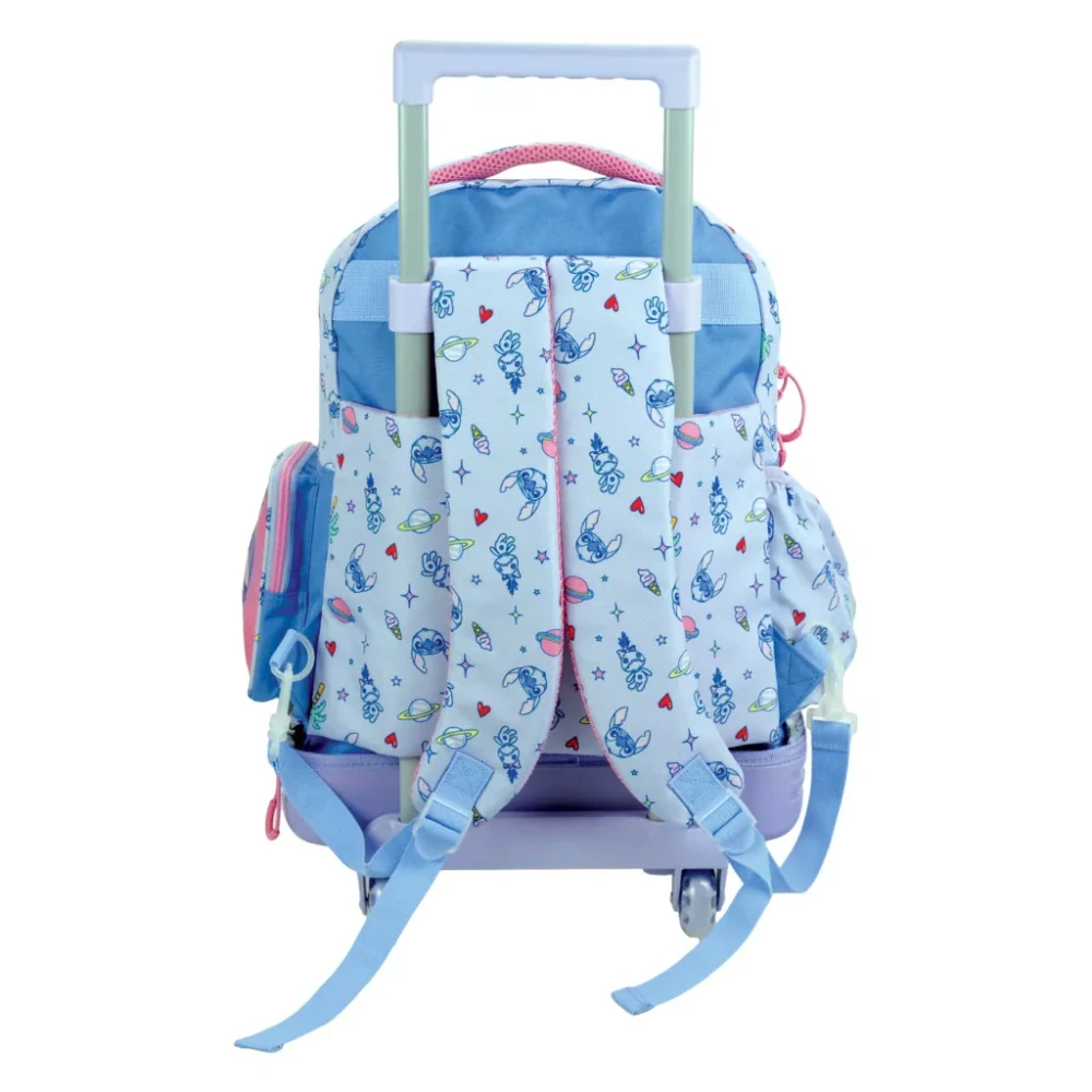 Školská taška na ťahanie LILO A STITCH scrapbook 46cm