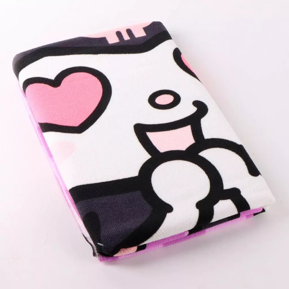 Osuška 70x140 KUROMI kocky (rýchloschnúca)