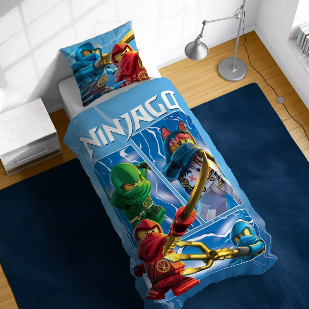 Obliečky do postieľky 100x135 LEGO NINJAGO warriors