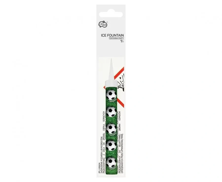 Tortový zápich OHŇOSTROJ fotbal 12cm (1ks)