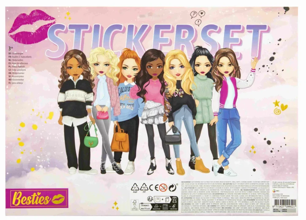Sada nálepiek BESTIES 300ks