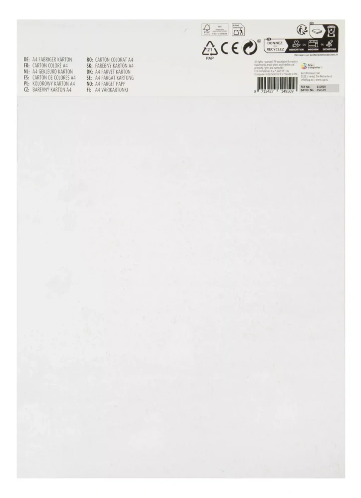 Farebný tvrdý papier A4 20ks