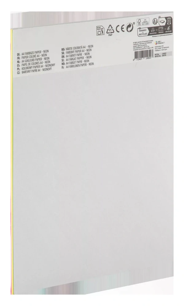 Neónový farebný papier A4 40ks