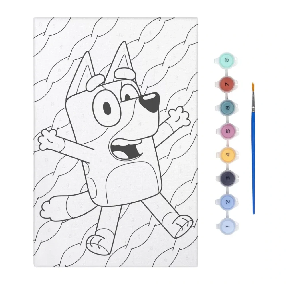 Maľovanie podľa čísel BLUEY happy