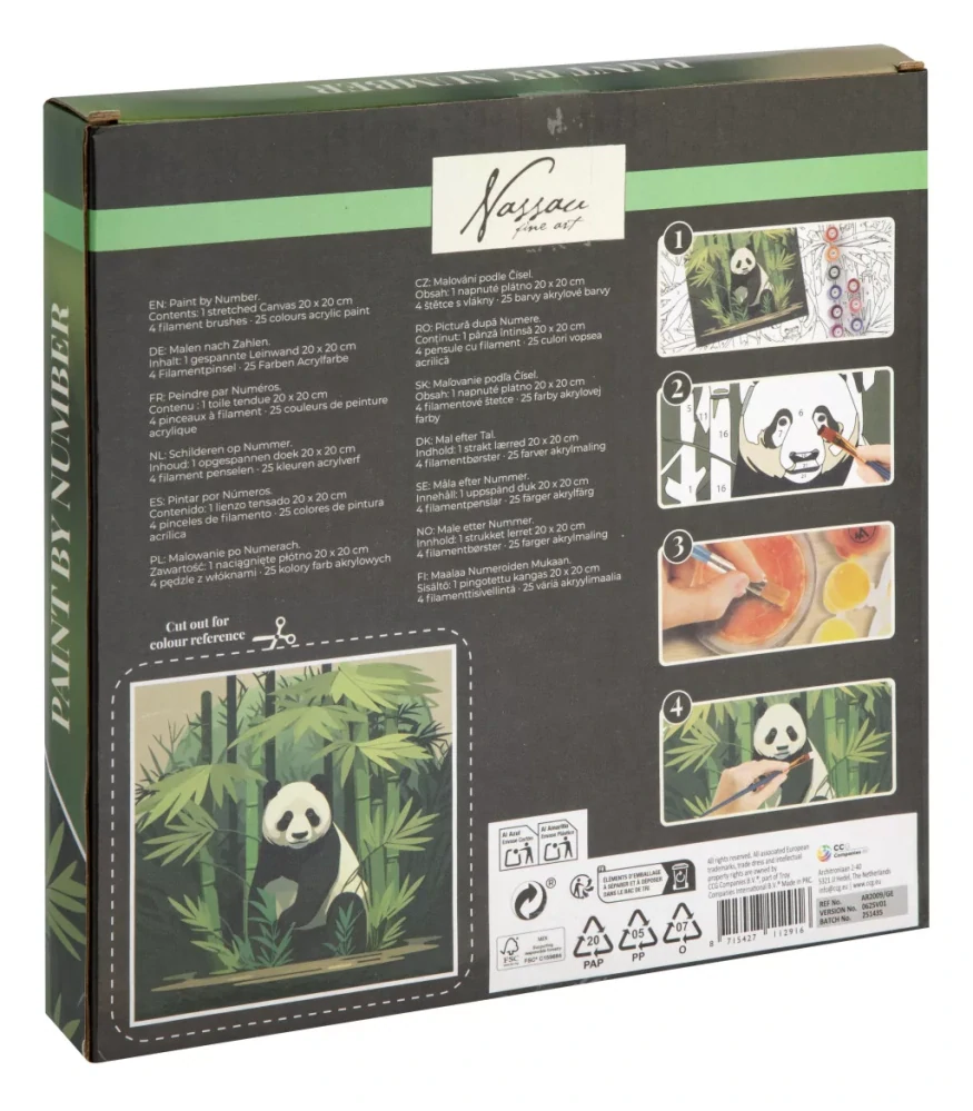Maľovanie podľa čísel PANDA