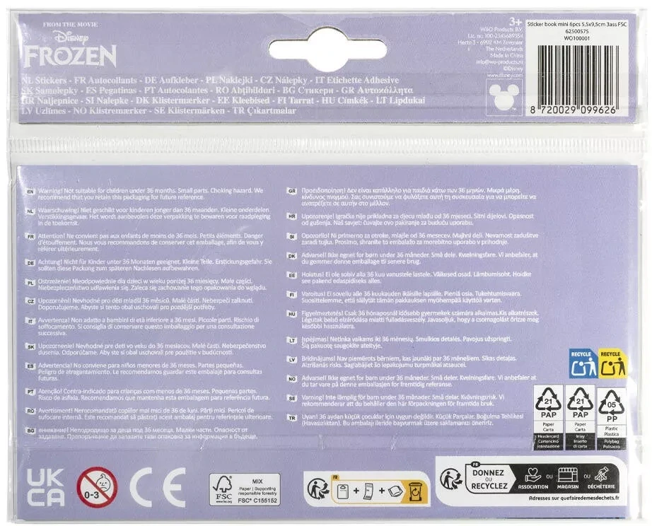 Súprava mini nálepiek FROZEN