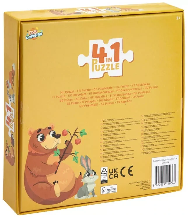 Puzzle 4v1 ZVIERATKÁ