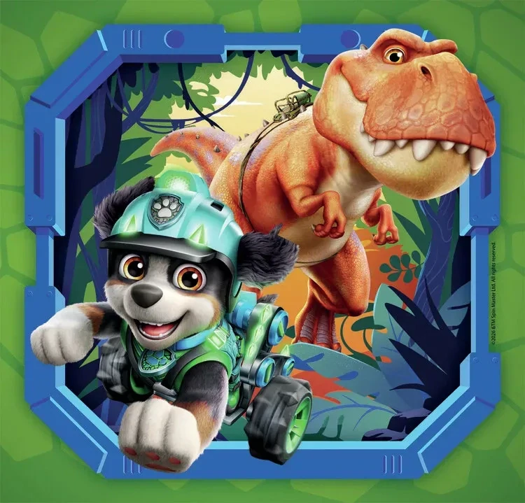 Puzzle 3x48 dielikov PAW PATROL dino